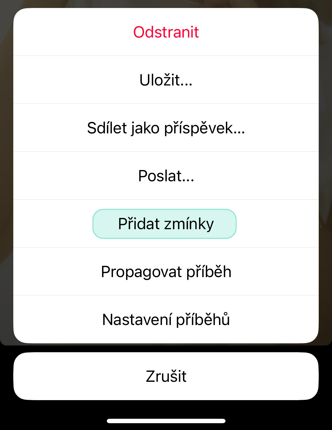 přidat zmínky