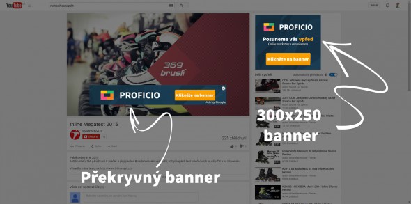 Bannery na YouTube - ukázky