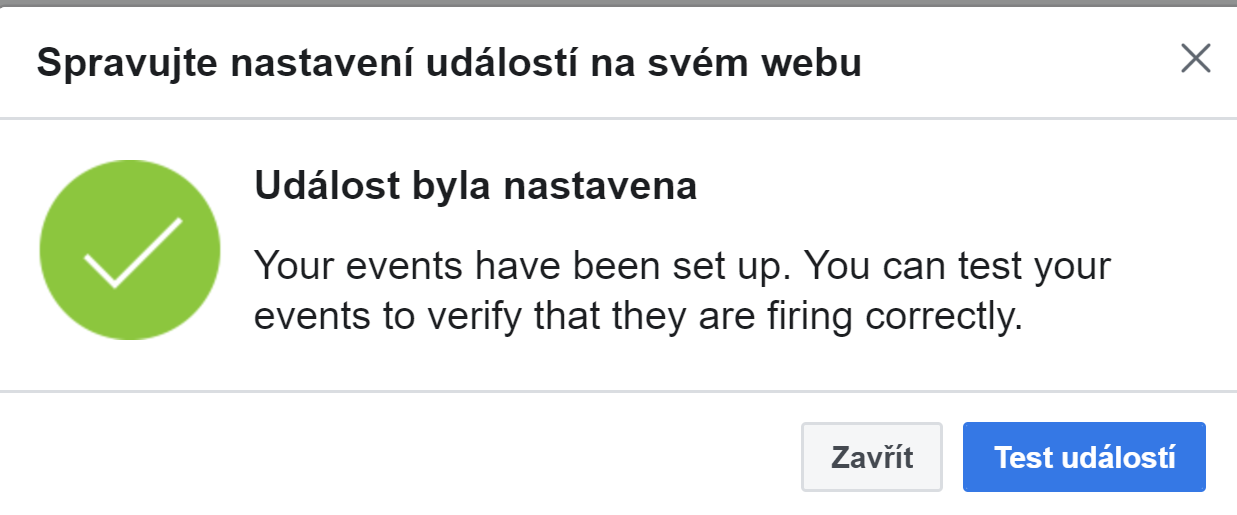 Nastavení událostí