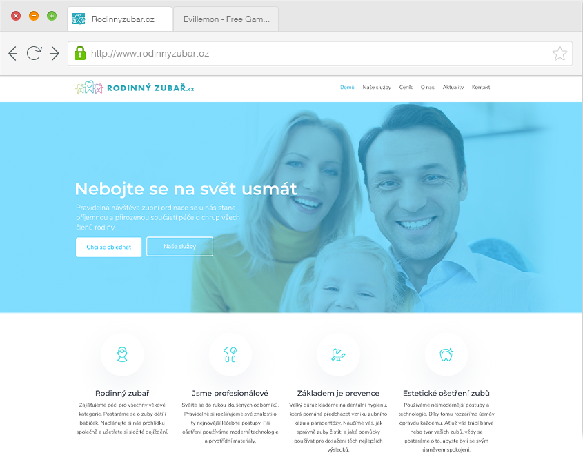 Rodinný zubař - nový web