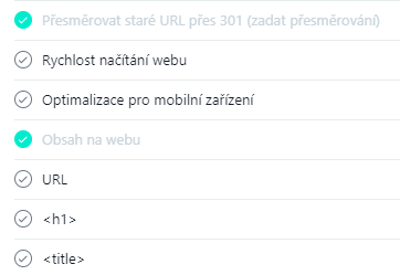 Ukázka seznamu požadavků v projektovém systému