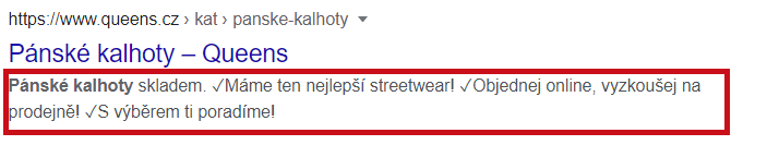 Ukázka zobrazování smajlíků na Google - Proficio
