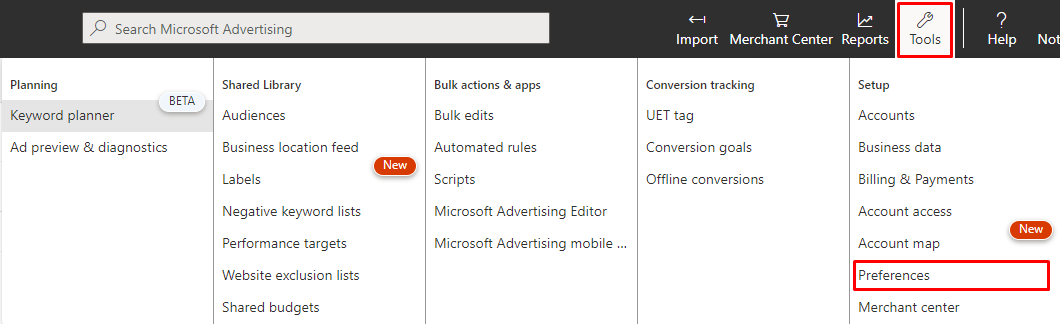 Microsoft advertising