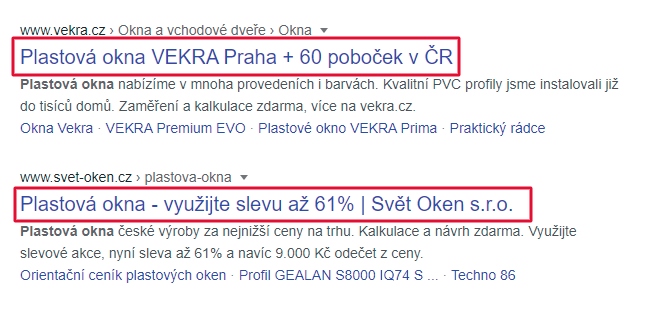 Vekra se v title snaží nalákat na velké množství poboček, Svět Oken sází na vysokou slevu